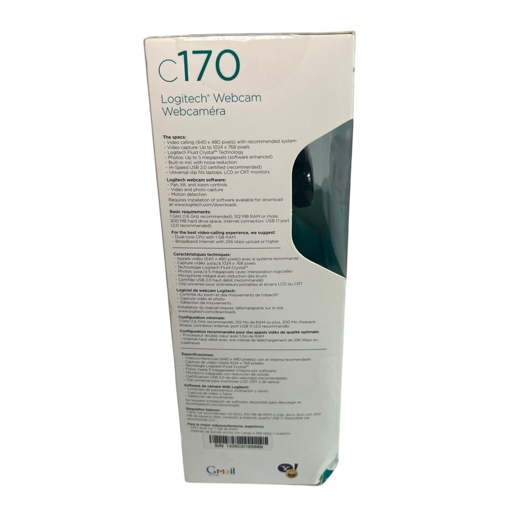Logitech C170 Webcam 5MP USB 2.0 PC Video Camera Windows Streaming Cam - NEW - Picture 4 of 6